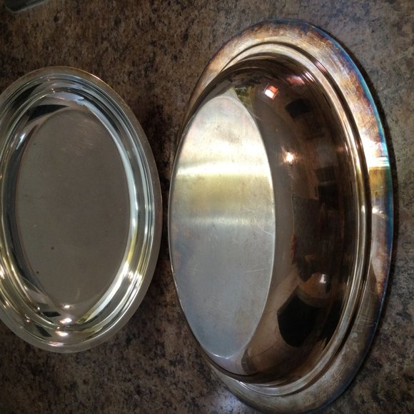 Vintage Primrose Plate EP Copper lidded covered serving bowl mmts 6040 eb - Picture 7 of 9